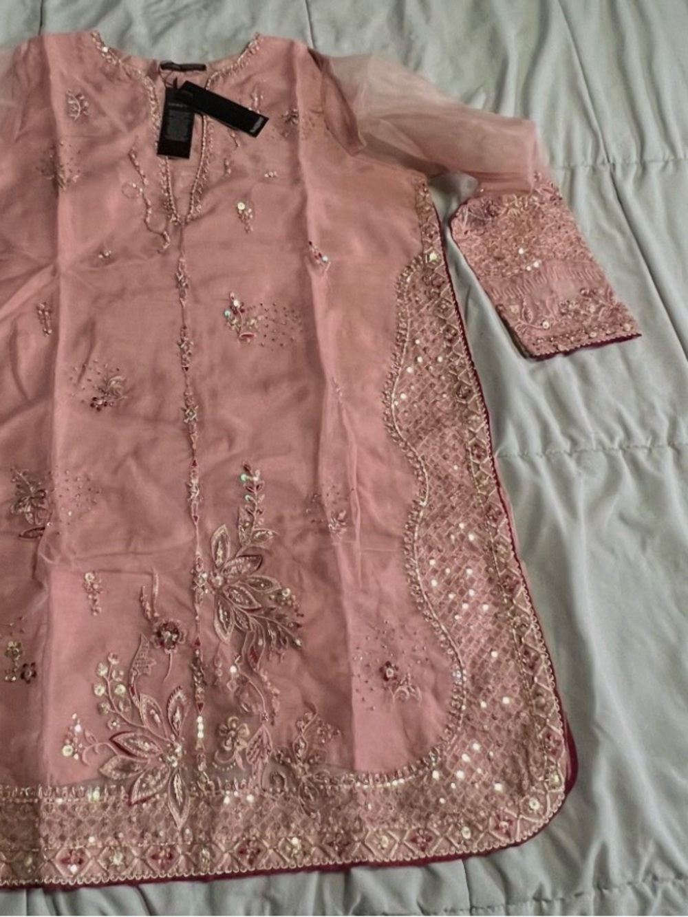 Women's Pink Embroidered dress
